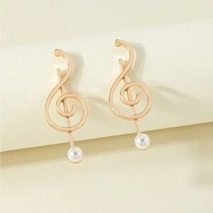 Large G Clef Earrings BRAND NEW